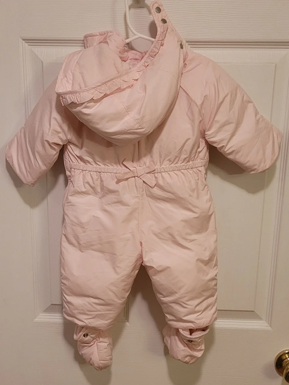 GAP Baby Pale Pink Padded Snowsuit, Up To 3 Months